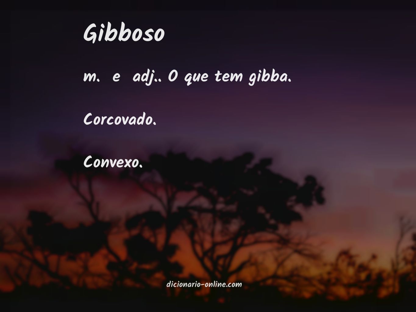 Significado de gibboso