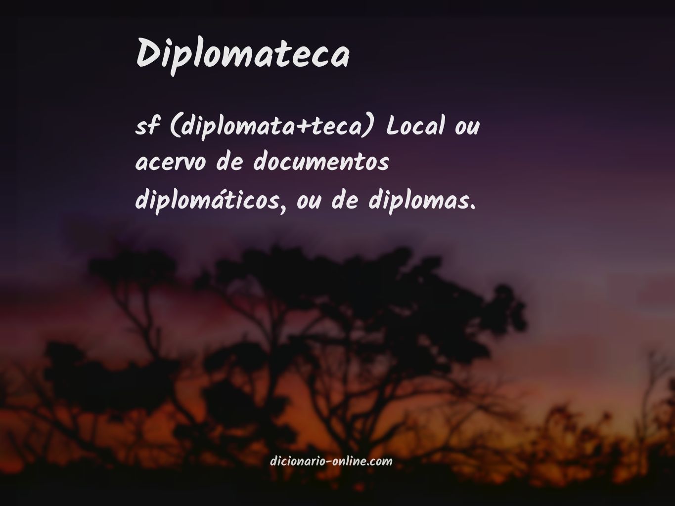 Significado de diplomateca