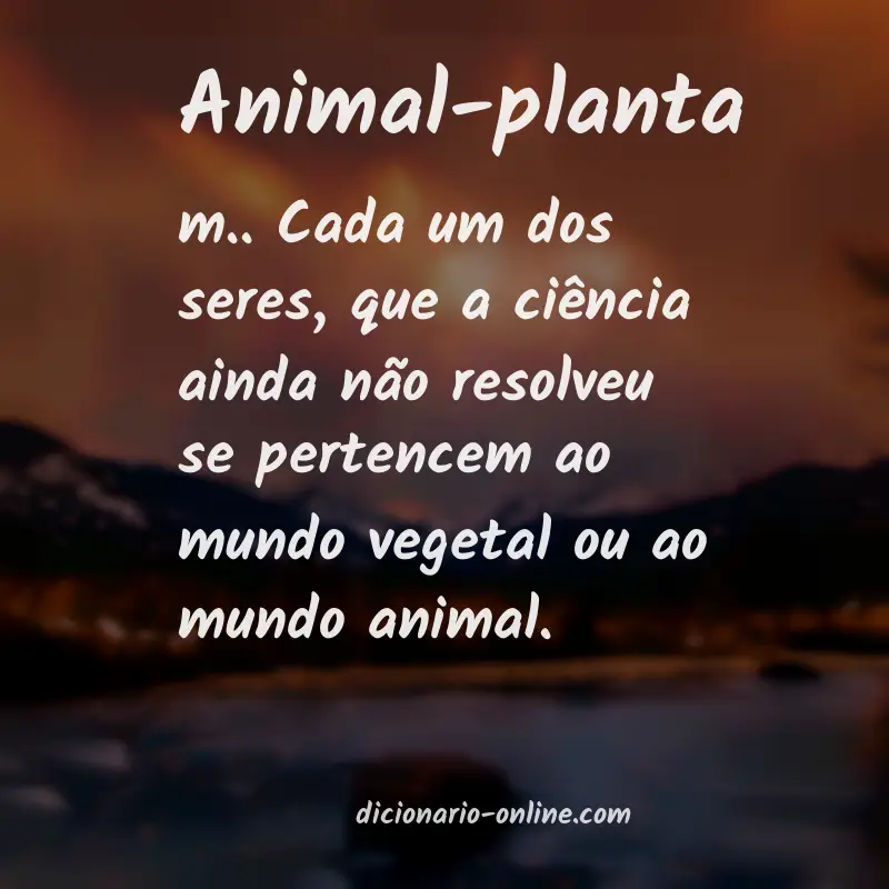 Significado de animal-planta