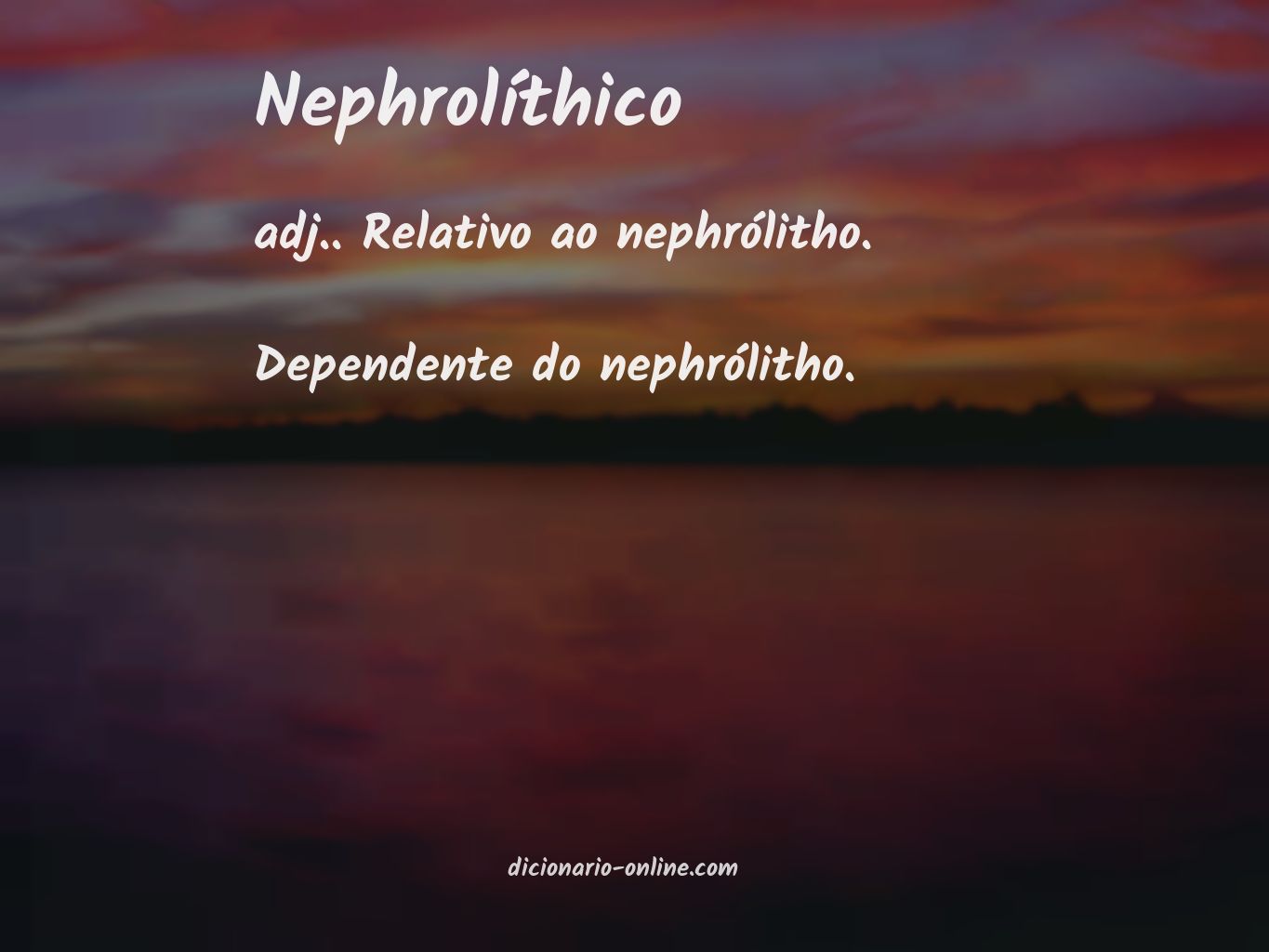 Significado de nephrolíthico