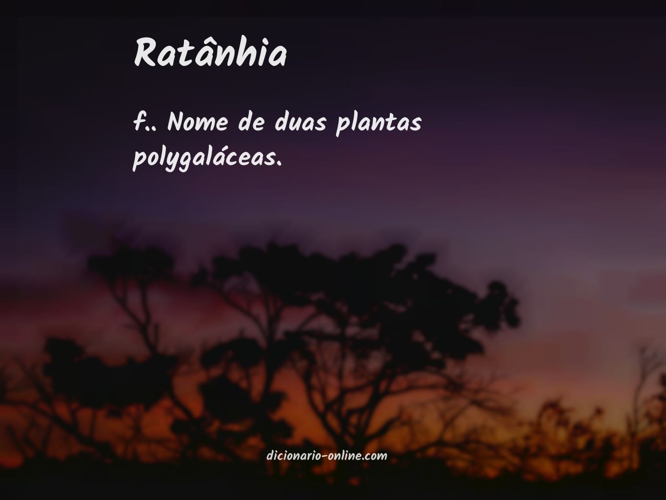 Significado de ratânhia