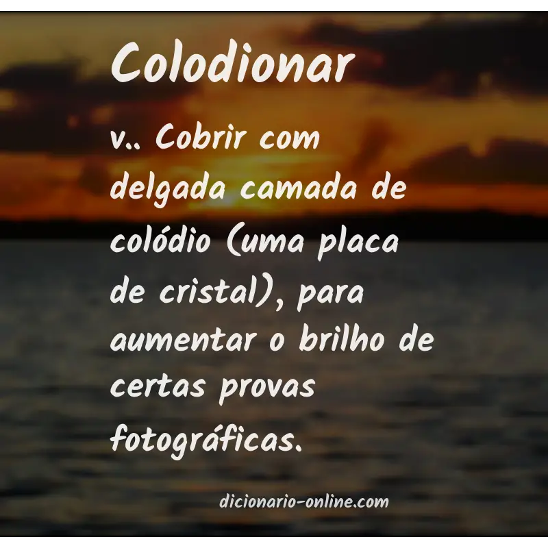 Significado de colodionar