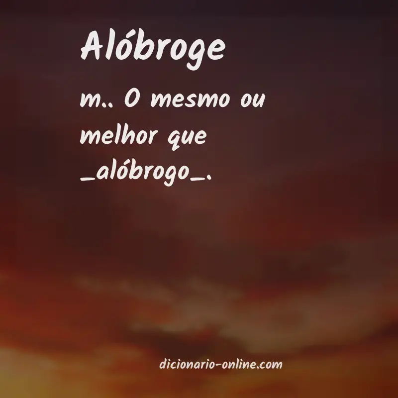 Significado de alóbroge
