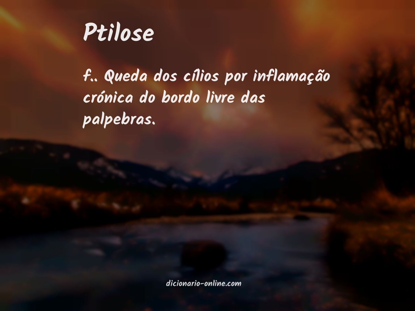 Significado de ptilose