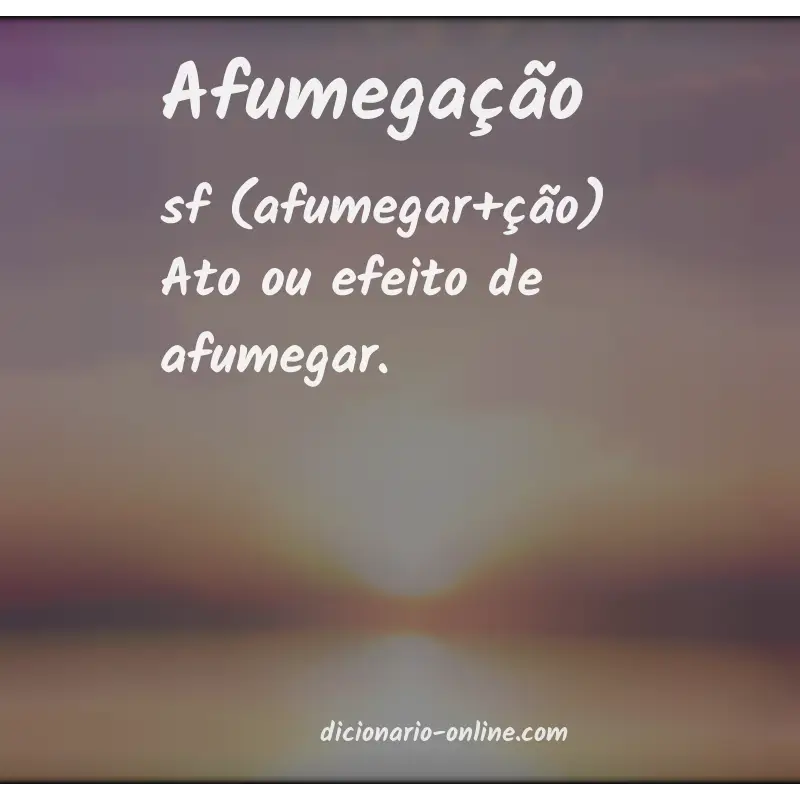 Significado de afumegação