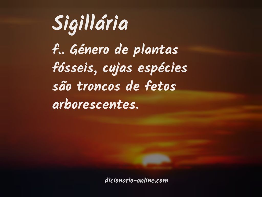 Significado de sigillária