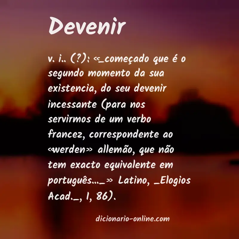 Significado de devenir