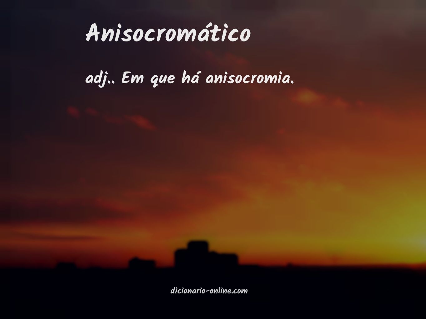 Significado de anisocromático