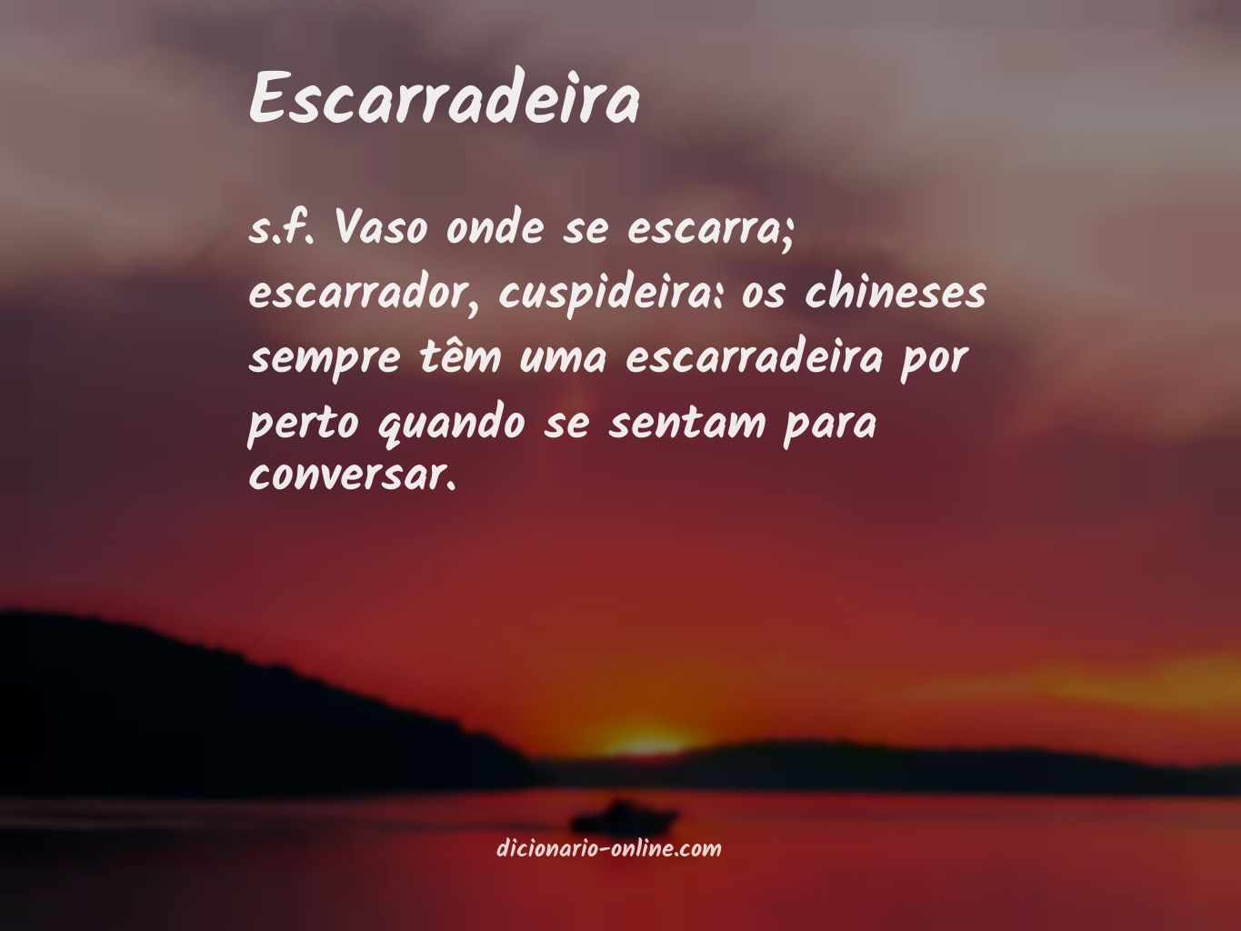 Significado de escarradeira