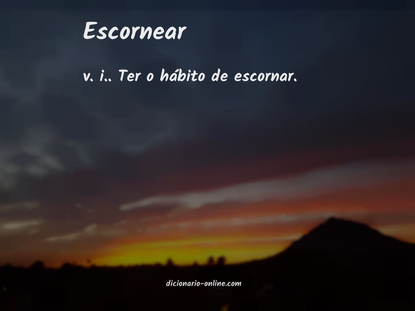 Significado de escornear