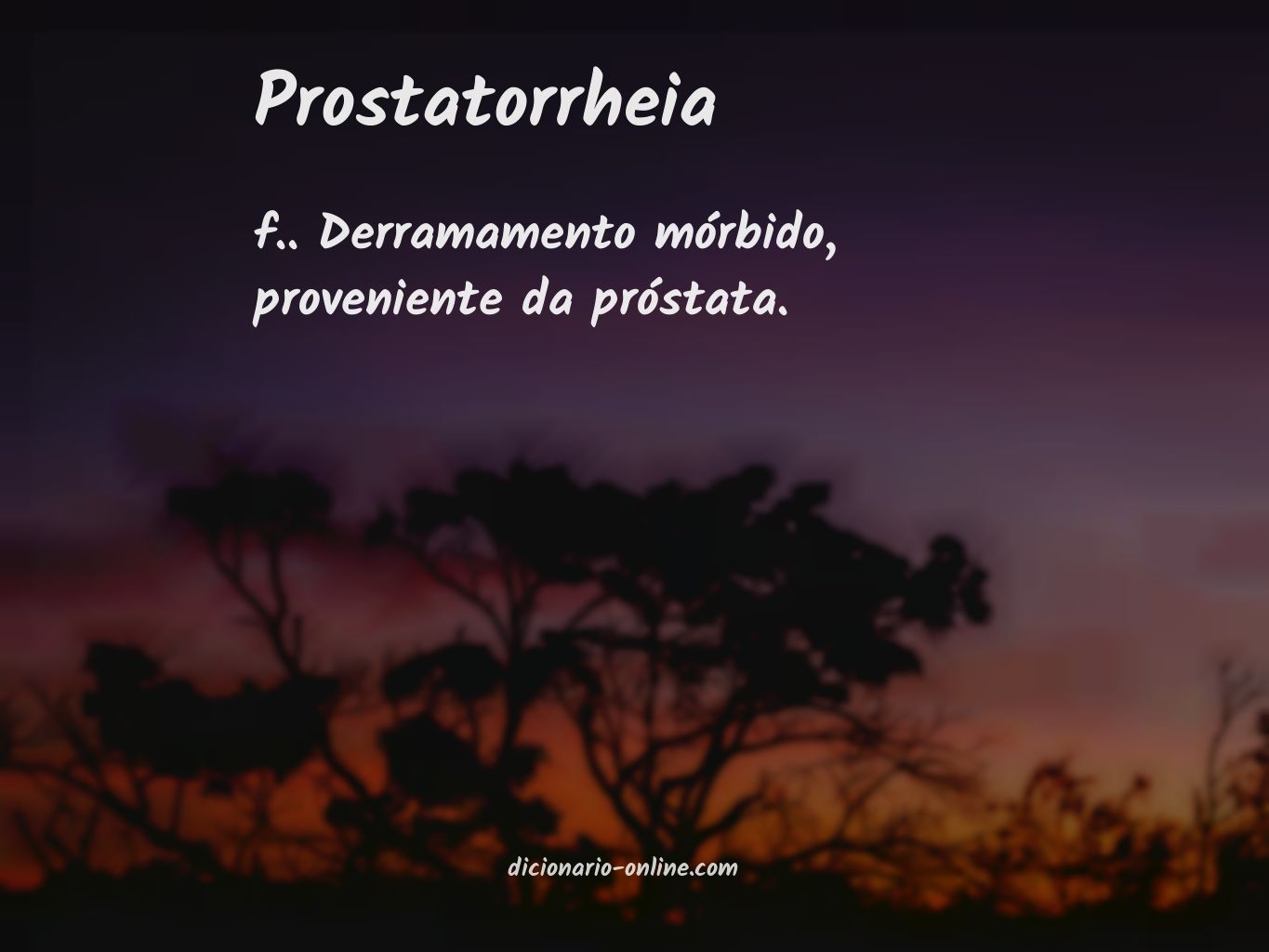 Significado de prostatorrheia