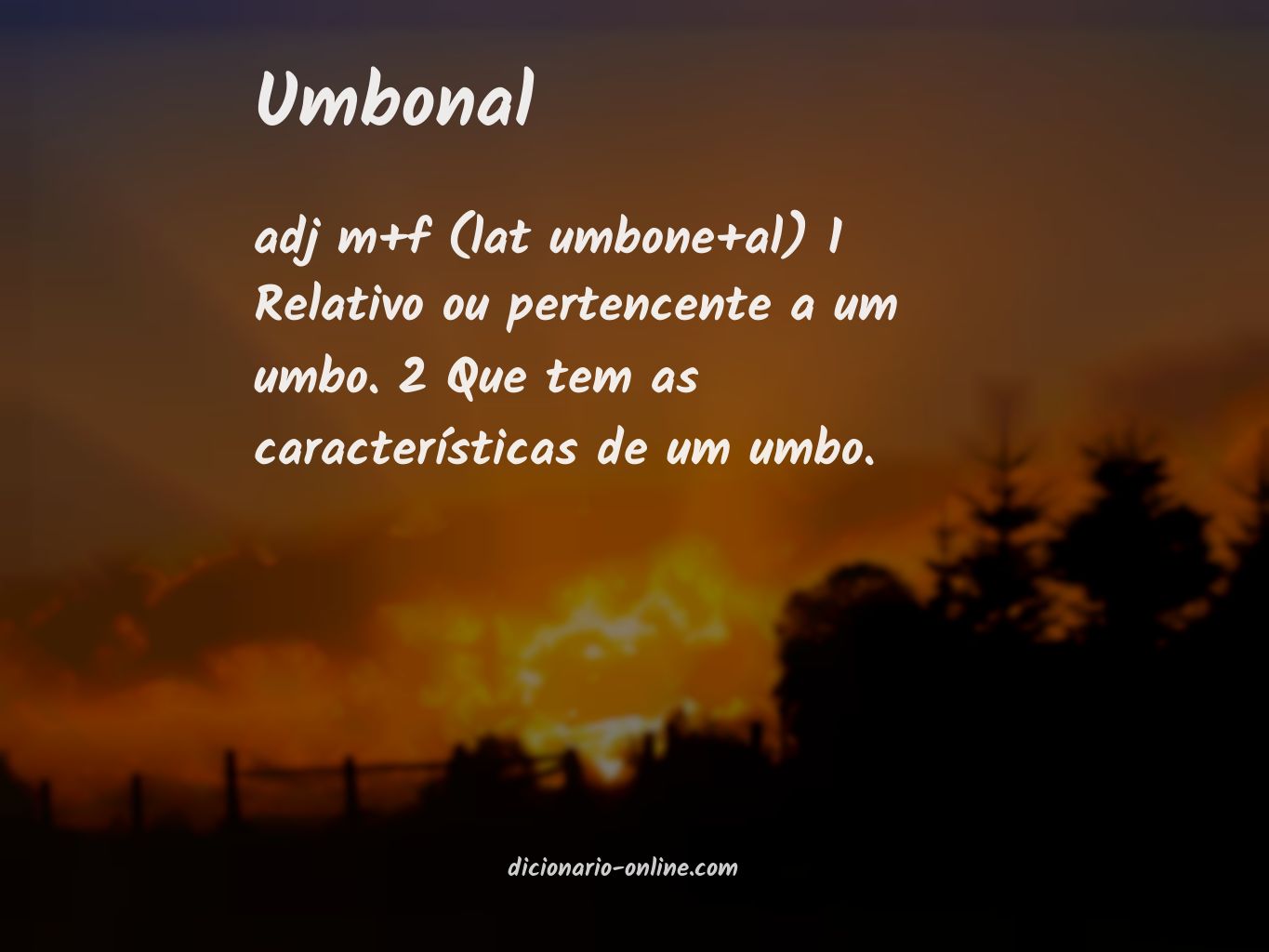 Significado de umbonal