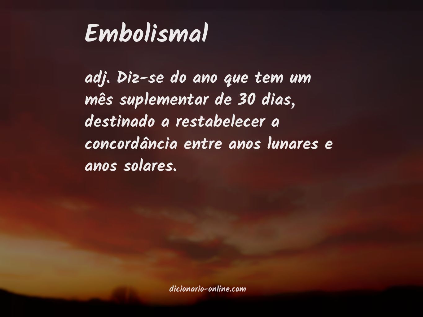 Significado de embolismal