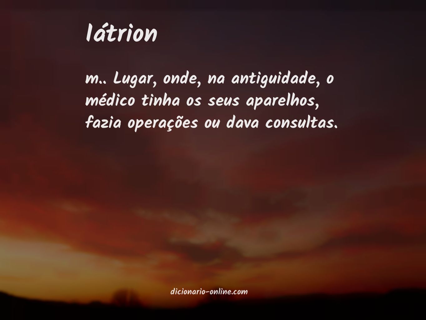 Significado de iátrion