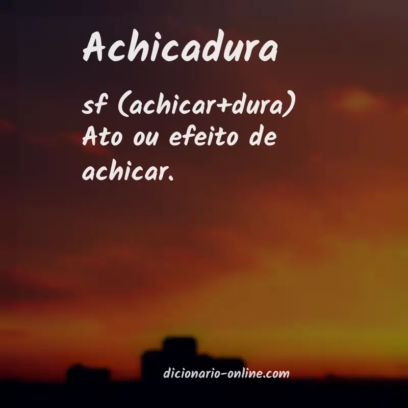 Significado de achicadura