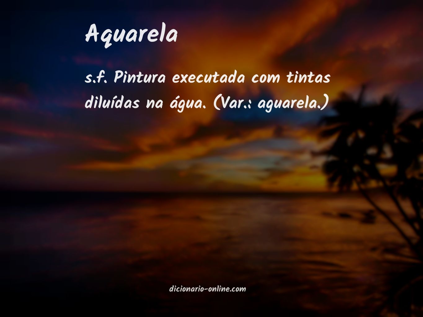 Significado de aquarela