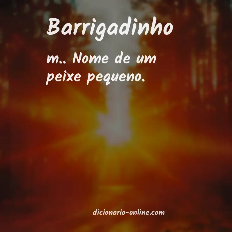 Significado de barrigadinho