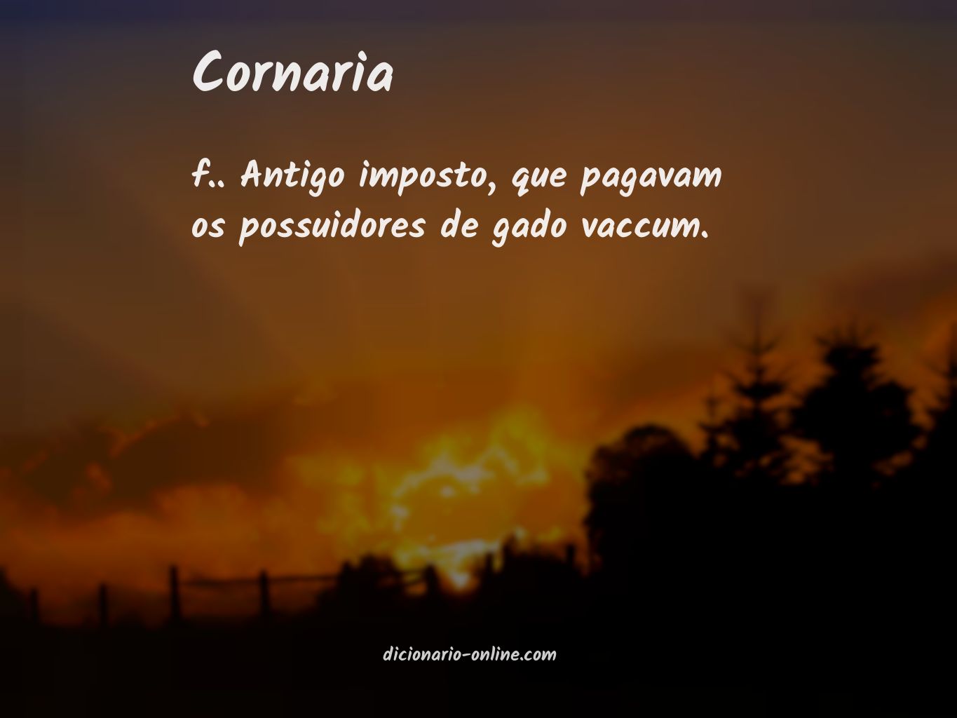 Significado de cornaria