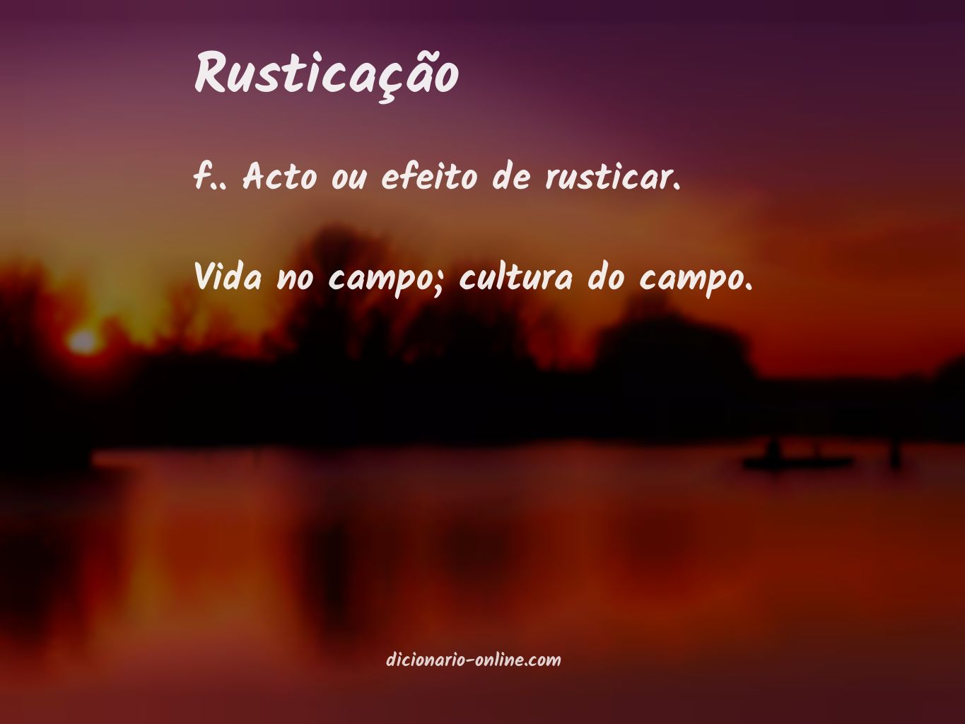 Significado de rusticação