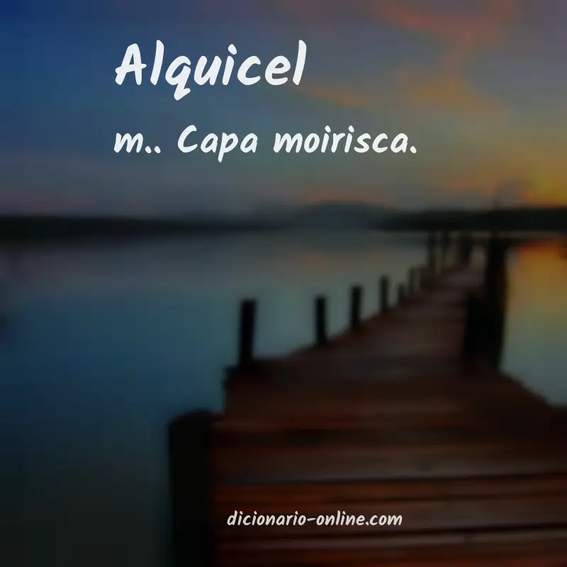 Significado de alquicel