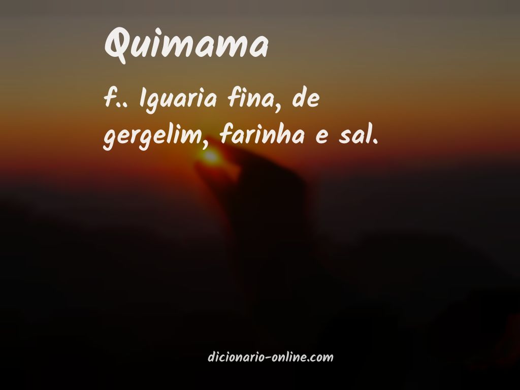 Significado de quimama