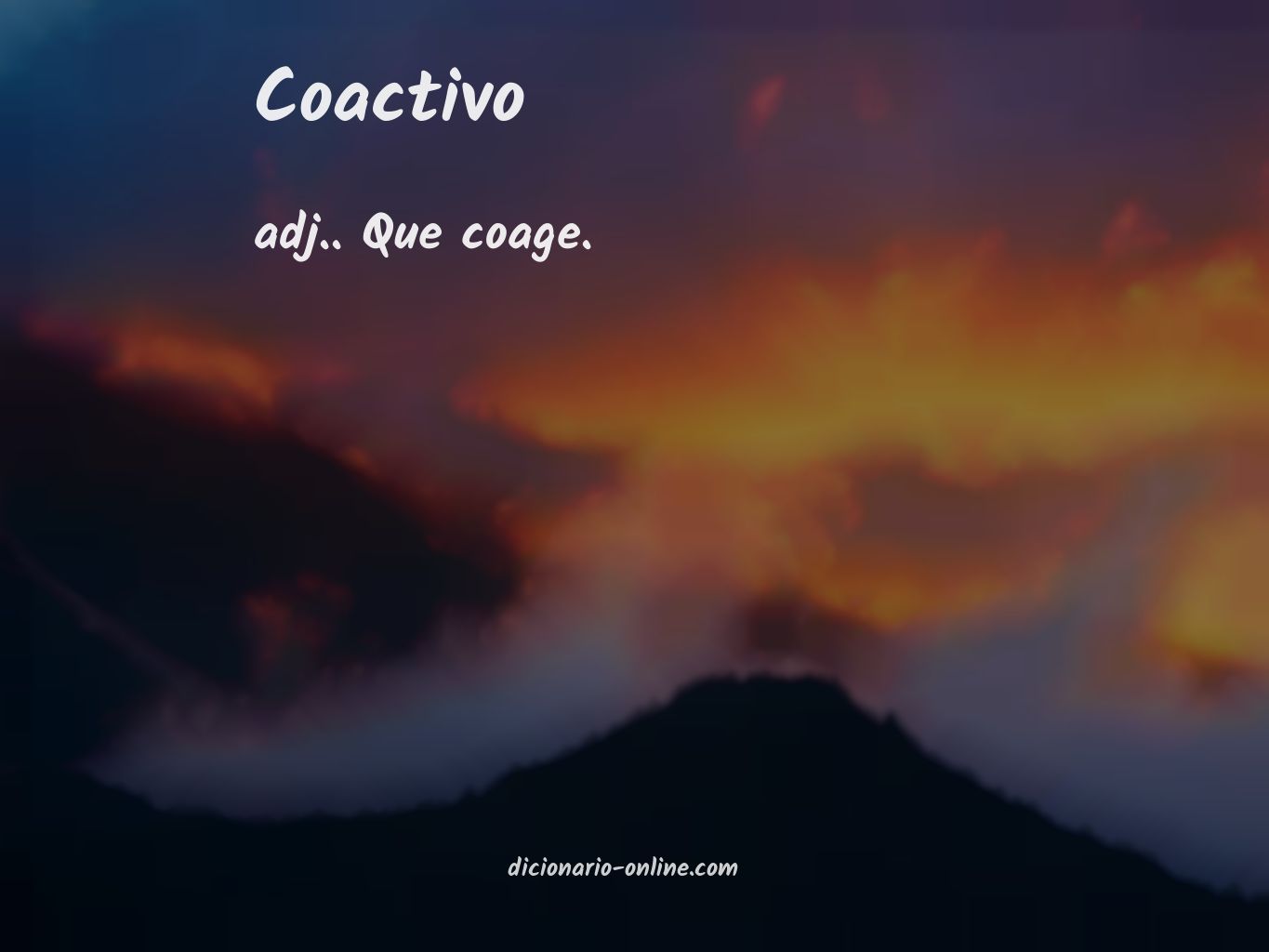 Significado de coactivo