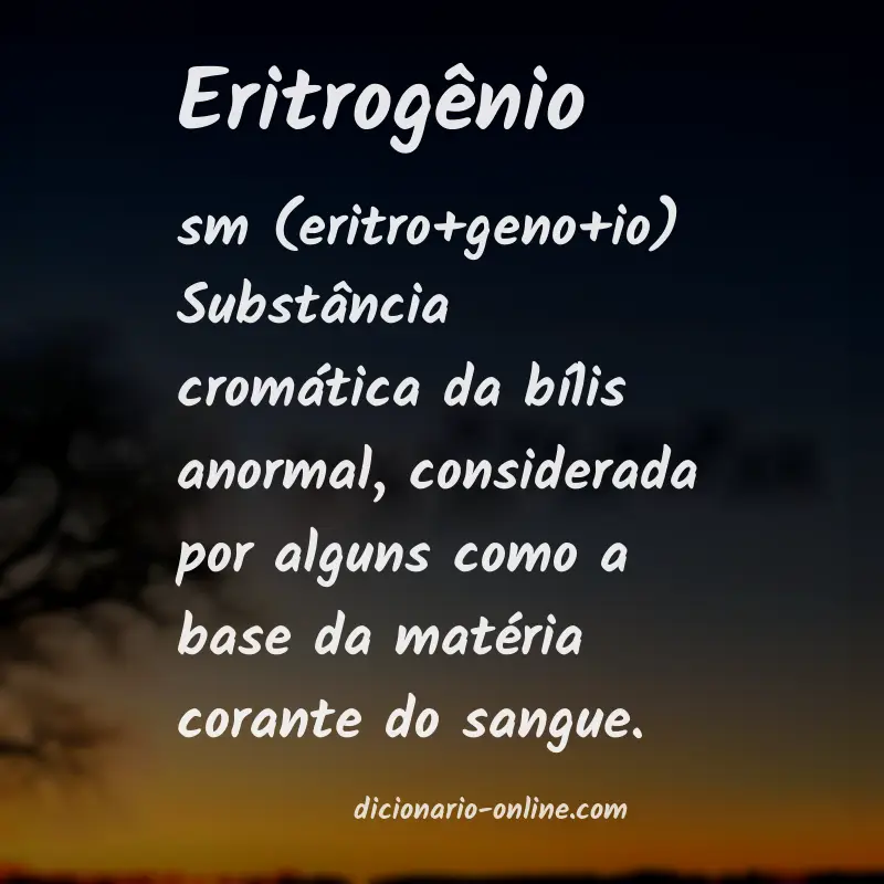 Significado de eritrogênio