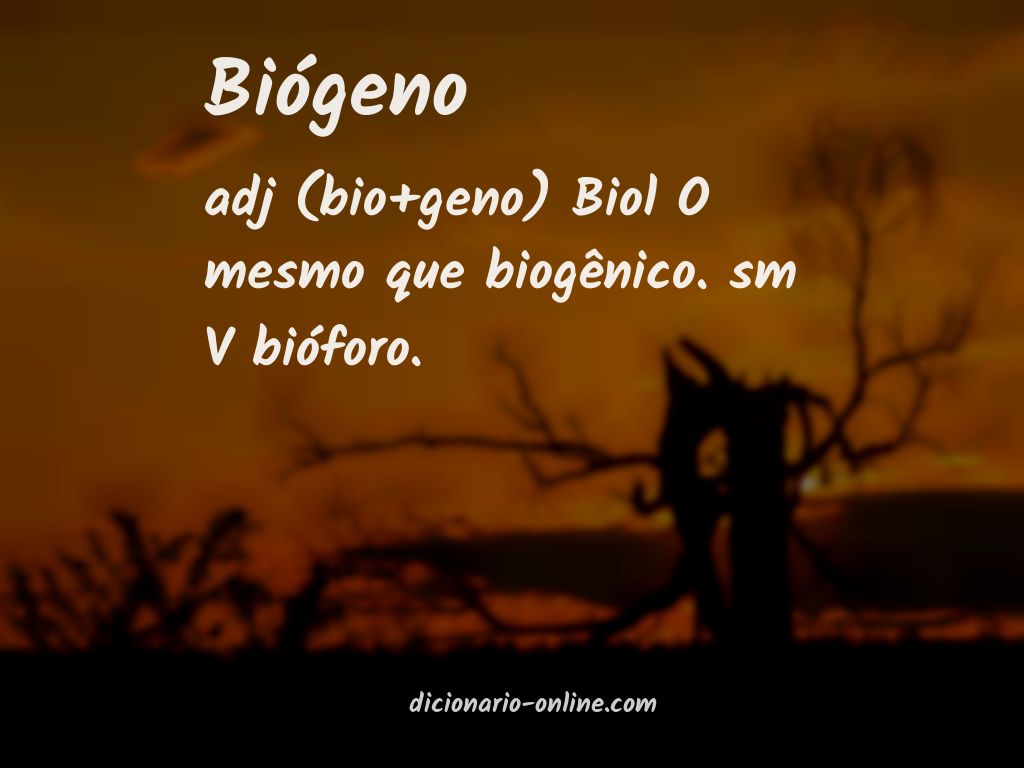 Significado de biógeno