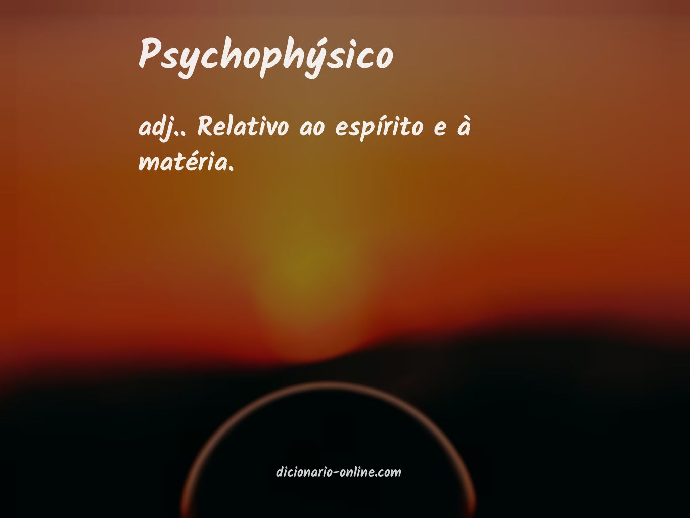 Significado de psychophýsico