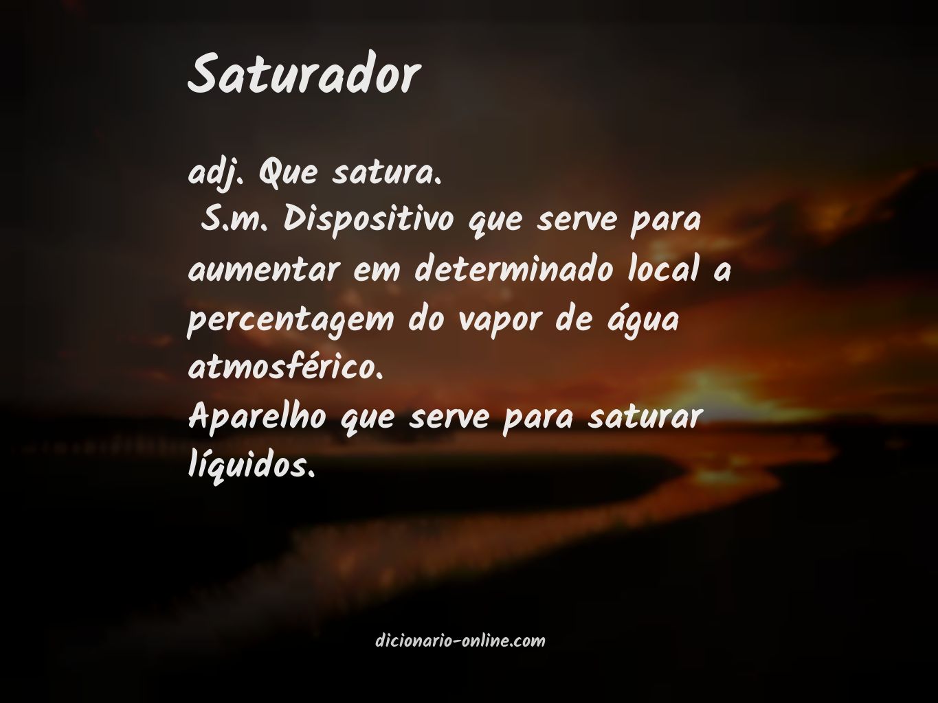 Significado de saturador