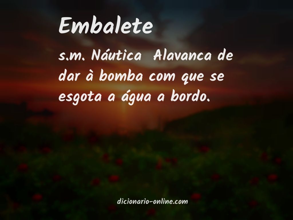 Significado de embalete