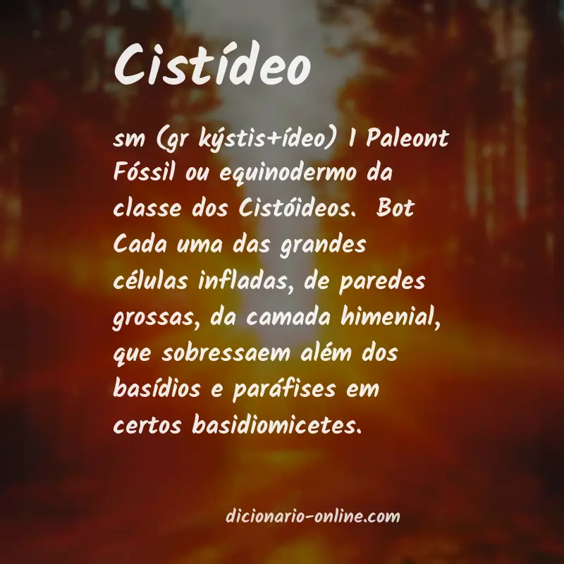 Significado de cistídeo