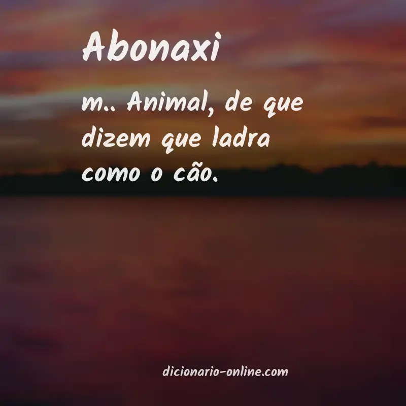 Significado de abonaxi
