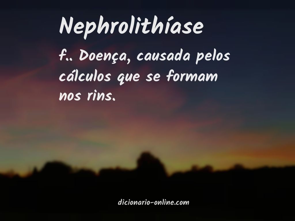 Significado de nephrolithíase