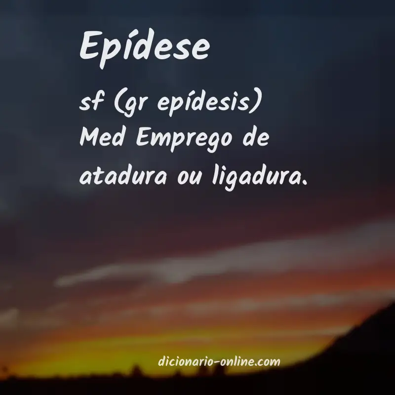 Significado de epídese