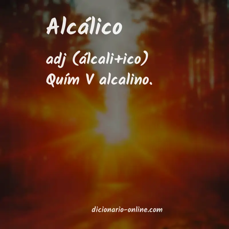 Significado de alcálico