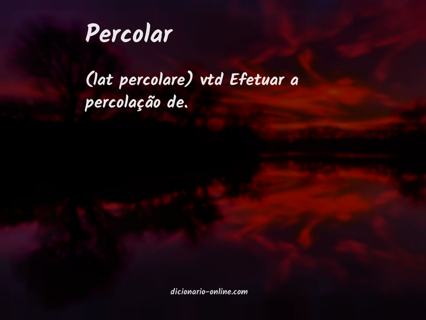 Significado de percolar