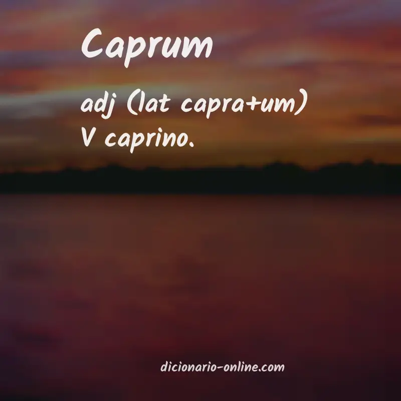 Significado de caprum