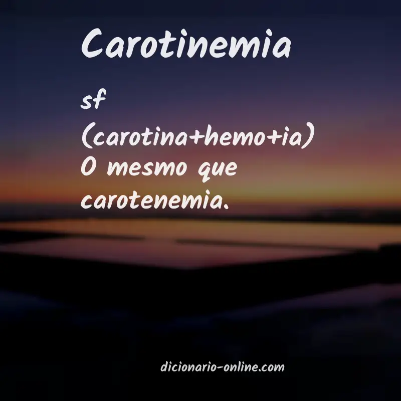 Significado de carotinemia