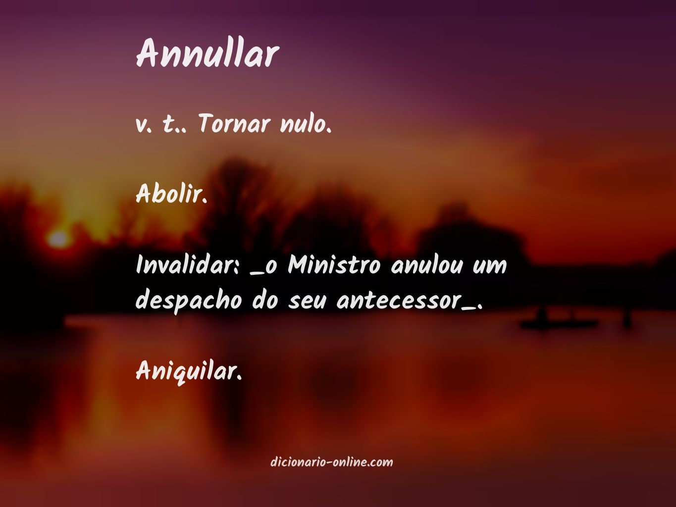 Significado de annullar