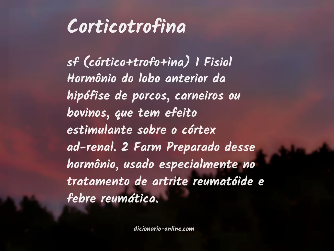 Significado de corticotrofina