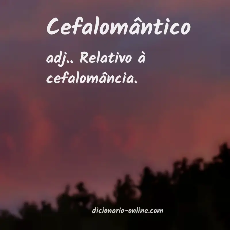 Significado de cefalomântico