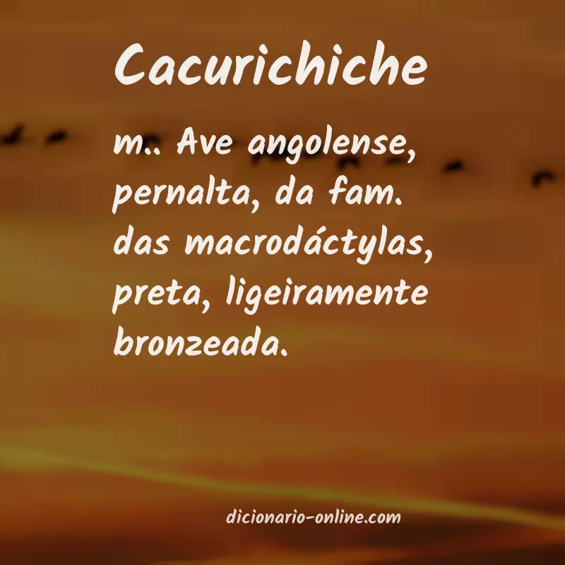 Significado de cacurichiche