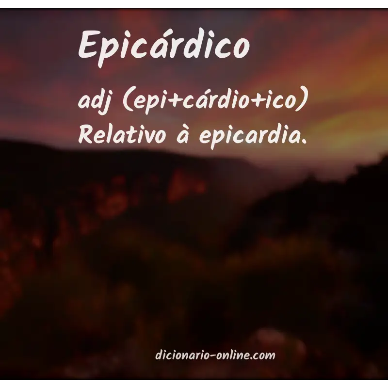 Significado de epicárdico