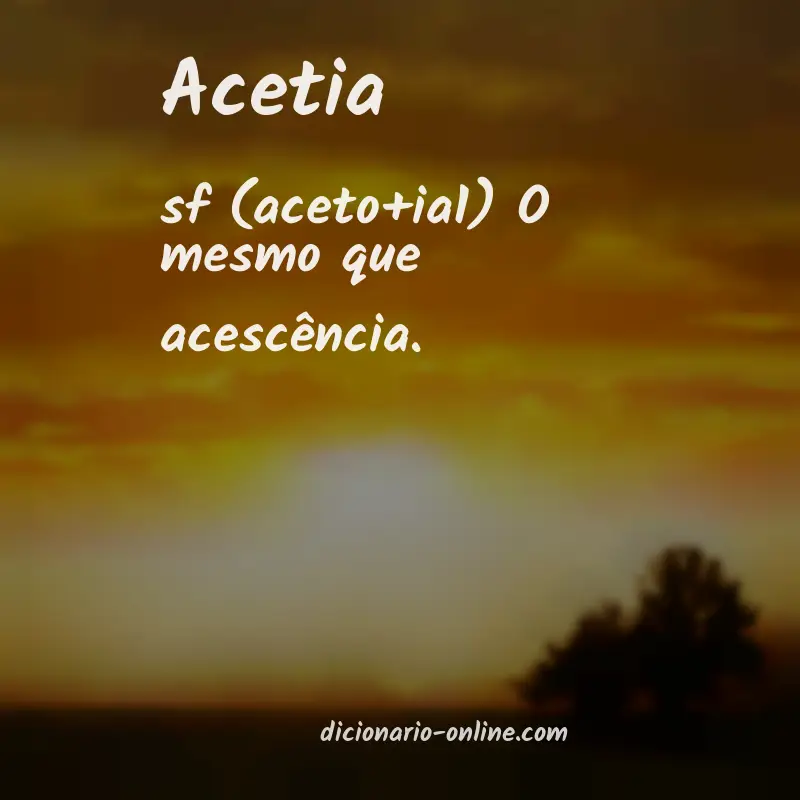 Significado de acetia