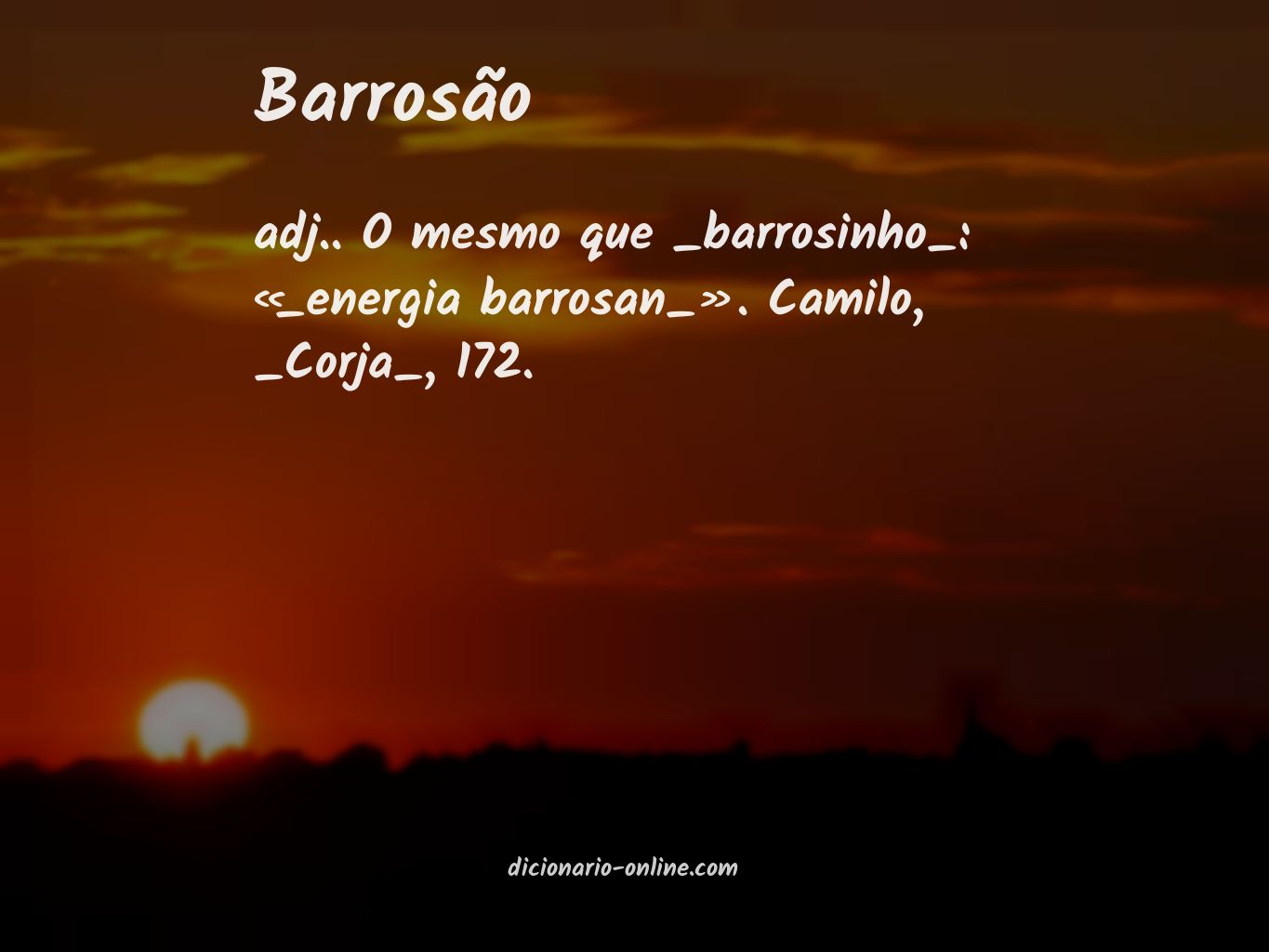 Significado de barrosão