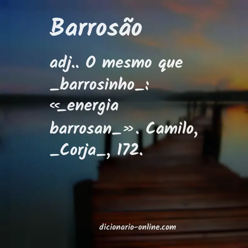 Significado de barrosão