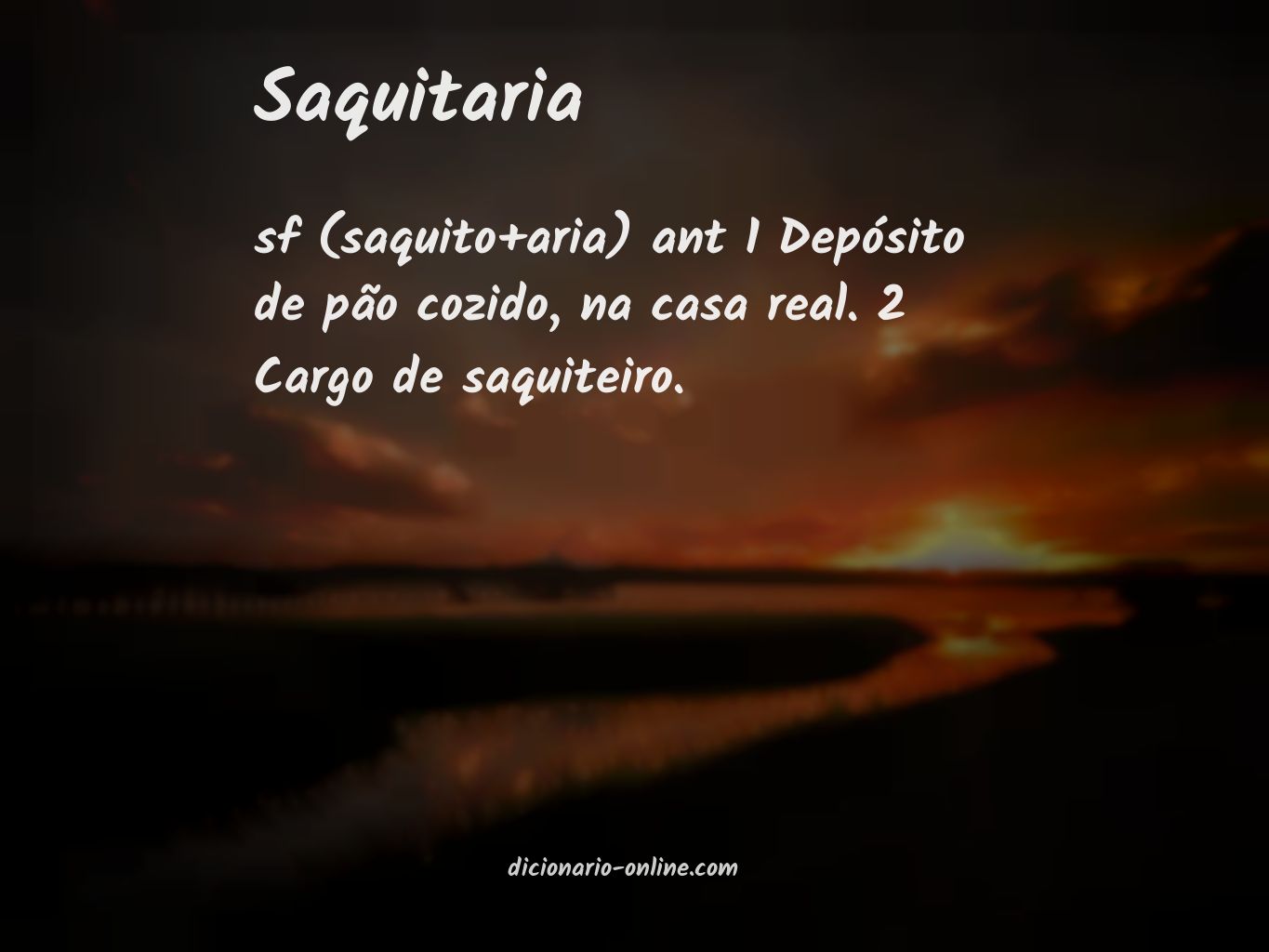 Significado de saquitaria