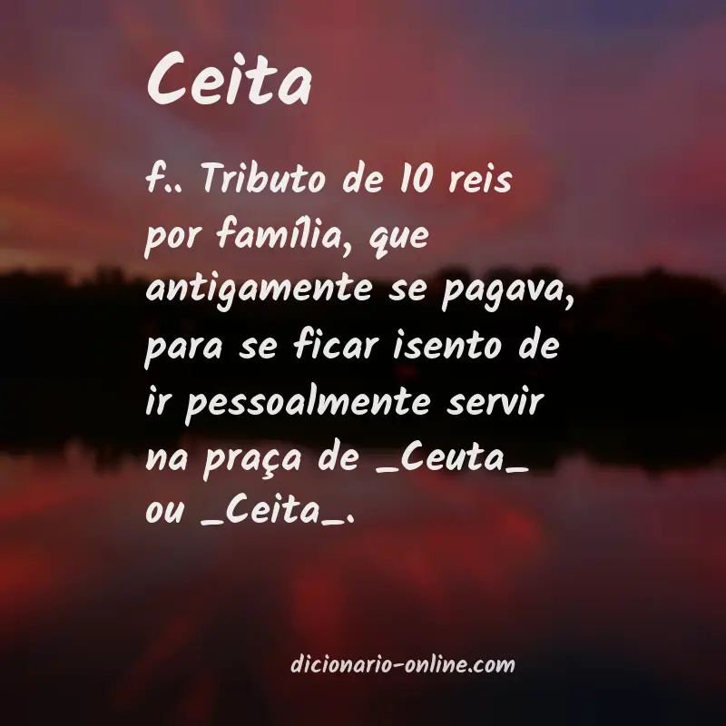 Significado de ceita