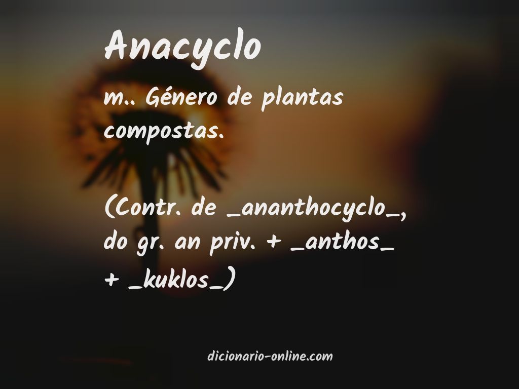 Significado de anacyclo